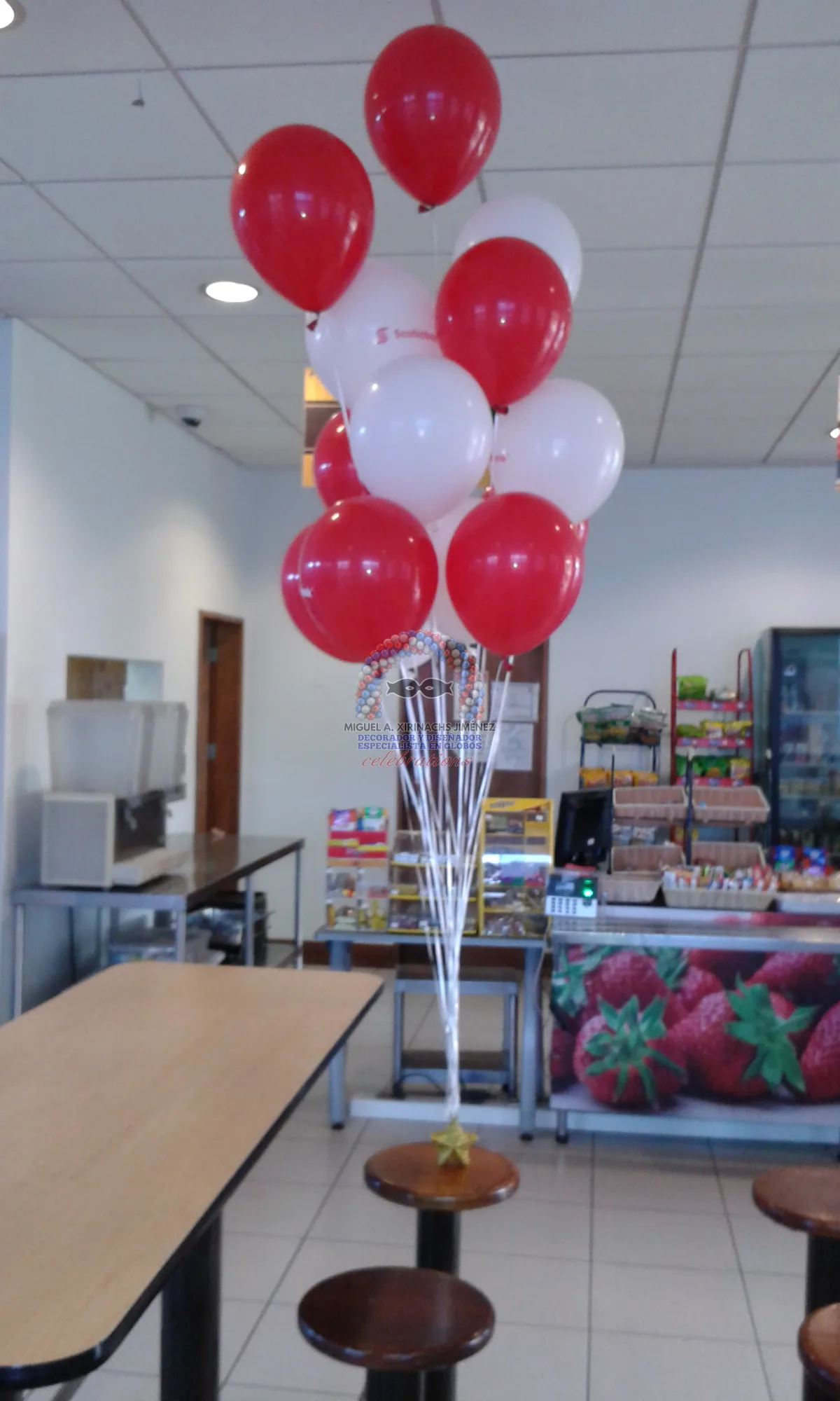 Inflado de globos con aire y helio